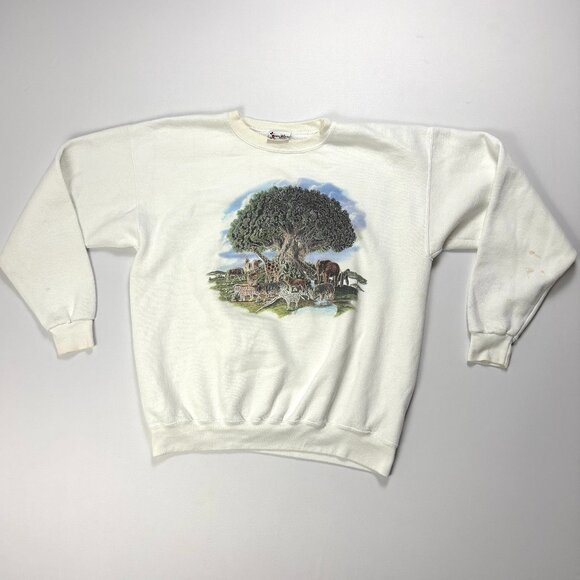 Vintage Disney Animal Kingdom Crewneck Sweatshirt XL Made in USA Retro Pullover - Picture 1 of 9